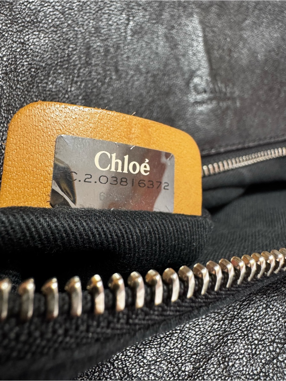 Chloé Saskia Black Leather Shoulder Satchel bag VTG - Picture 15 of 16